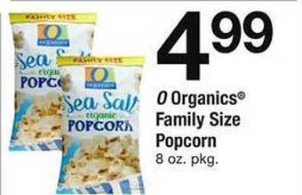 Safeway O Organics Family Size Popcorn offer