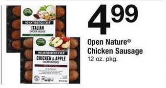 Safeway Open Nature Chicken Sausage offer