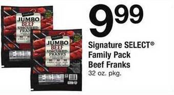 Safeway Signature Select Family Pack Beef Franks offer
