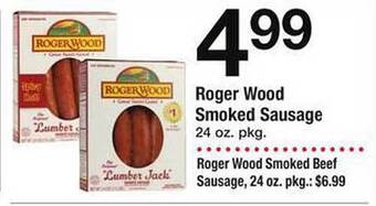 Safeway Roger Wood Smoked Sausage offer