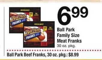 Safeway Ball Park Family Size Meat Franks offer