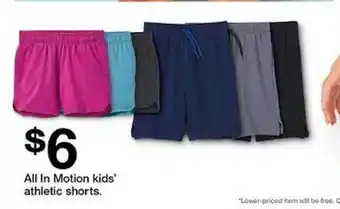 Target All In Motion Kids' Athletic Shorts offer