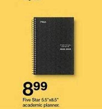 Target Five Star 5.5' X 8.5' Academic Planner offer