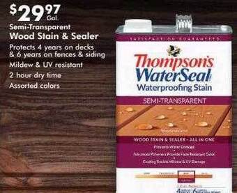 Valu Home Centers Semi-transparent Wood Stain& Sealer offer