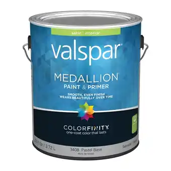 Theisen's Valspar medallion satin finish interior paint base offer