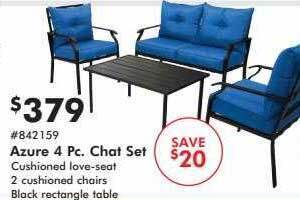 Valu Home Centers Azure 4 Pc. Chat Set offer