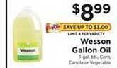 ShopRite Wesson Gallon Oil offer