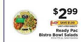 ShopRite Ready Pac Bistro Bowl Salads offer