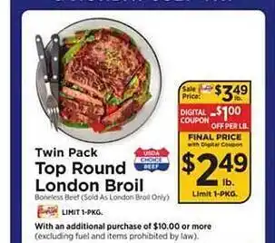 ShopRite Twin Pack Top Round London Broil offer