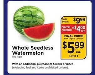 ShopRite Whole Seedless Watermelon offer