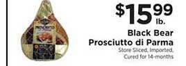 ShopRite Black Bear Prosciutto Di Parma offer
