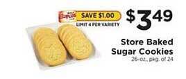 ShopRite Store Baked Sugar Cookies offer