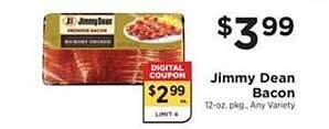 ShopRite Jimmy Dean Bacon offer