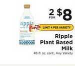 ShopRite Ripple Plant Based Milk offer