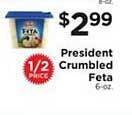 ShopRite President Crumbled Feta offer