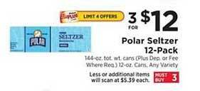 ShopRite Polar Seltzer 12-pack offer