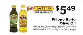 ShopRite Filippo Berio Olive Oil offer