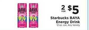 ShopRite Starbucks Baya Energy Drink offer