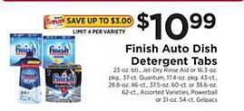 ShopRite Finish Auto Dish Detergent Tabs offer