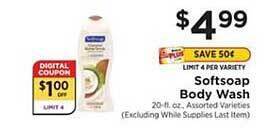 ShopRite Softsoap Body Wash offer