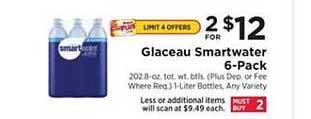 ShopRite Glaceau Smartwater 6-pack offer