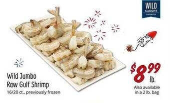 Sprouts Farmers Market Wild Jumbo Raw Gulf Shrimp offer