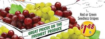 Sprouts Farmers Market Red Or Green Seedless Grapes offer