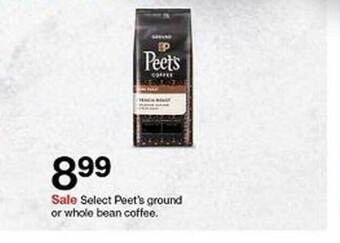 Target Select Peet's Ground Or Whole Bean Coffee offer
