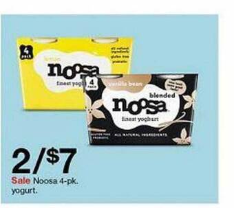 Target Noosa 4-pk Yogurt offer