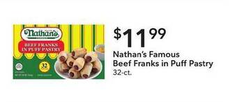 Publix Nathan's Famous Beef Franks In Puff Pastry offer