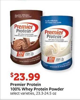 Fareway Premier Protein 100% Whey Protein Powder offer