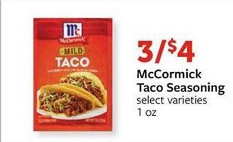 Fareway Mccormick Taco Seasoning offer