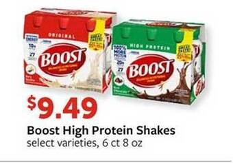 Fareway Boost High Protein Shakes offer