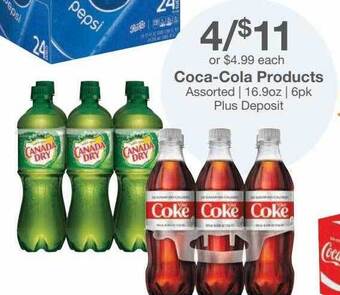Kinney Drugs Coca-cola Products Assorted 6pk offer
