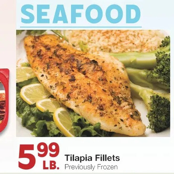 United Supermarkets Tilapia Fillets offer