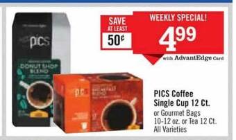 Price Chopper PICS Coffee Single Cup 12 Ct. offer