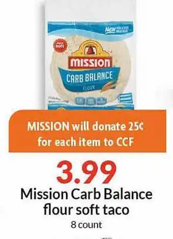 Hy-Vee Mission Carb Balance Flour Soft Taco offer