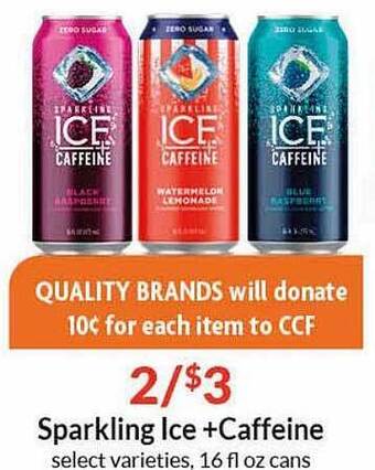 Hy-Vee Sparkling Ice +Caffeine offer