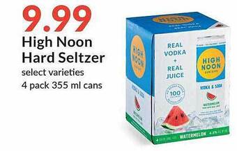 Hy-Vee High Noon Hard Seltzer offer