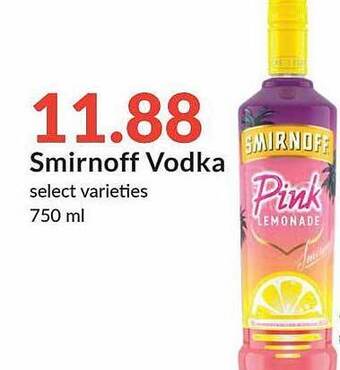 Hy-Vee Smirnoff Vodka offer
