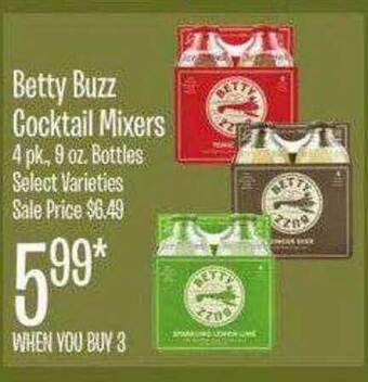 Jewel-Osco Betty Buzz Cocktail Mixers offer