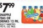 Met Foodmarkets Snapple Teas or Drinks offer