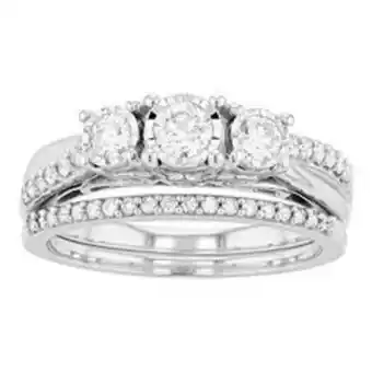Kohl's Lovemark 10k white gold 5/8 carat t.w. diamond bridal ring set offer