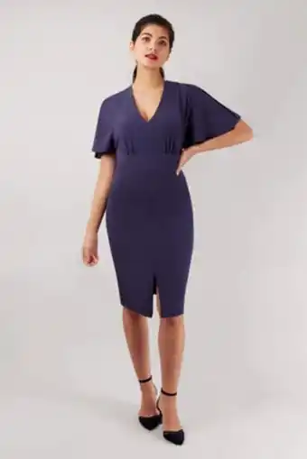 Stein Mart Blue pencil angel sleeve dress offer