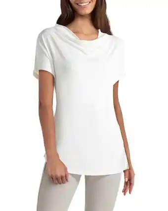 Stein Mart H halston mixed media drape neck pullover offer