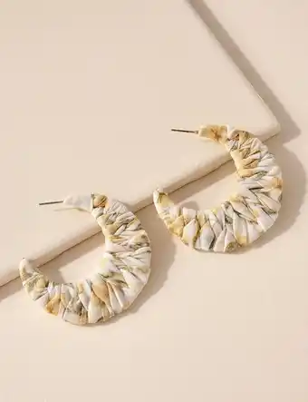 Stein Mart Floral open hoop earrings offer