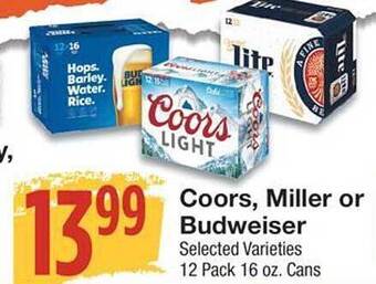 United Supermarkets Coors, Miller Or Budweiser offer