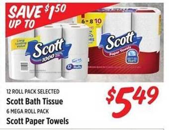 Rouses Scott Bath Tissue, Scott Paper Towels offer