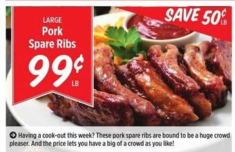 Rouses Large Pork Spare Ribs offer