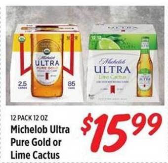 Rouses Michelob Ultra Pure Gold Or Lime Cactus offer